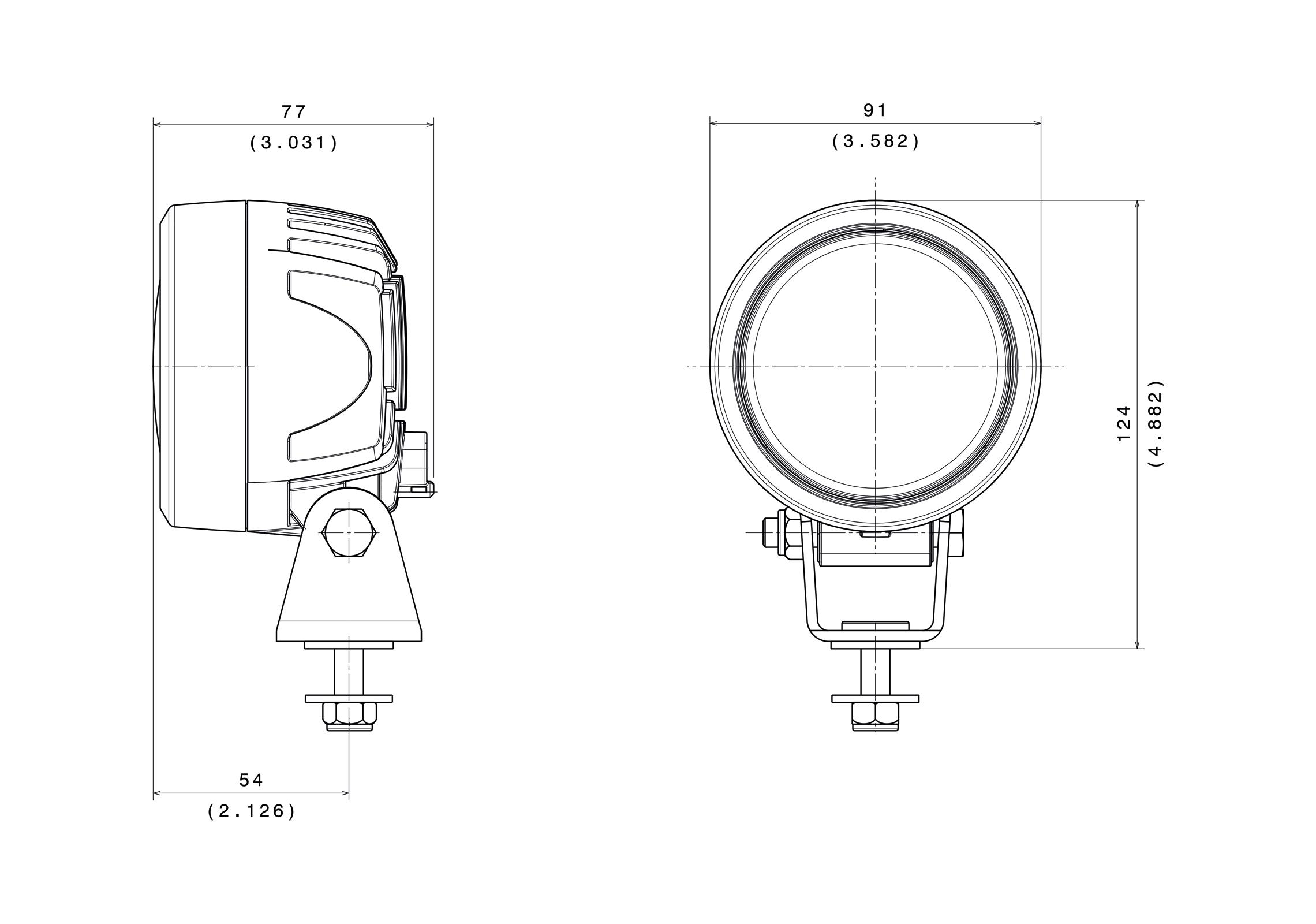 LED compact work light 1000 Lumen